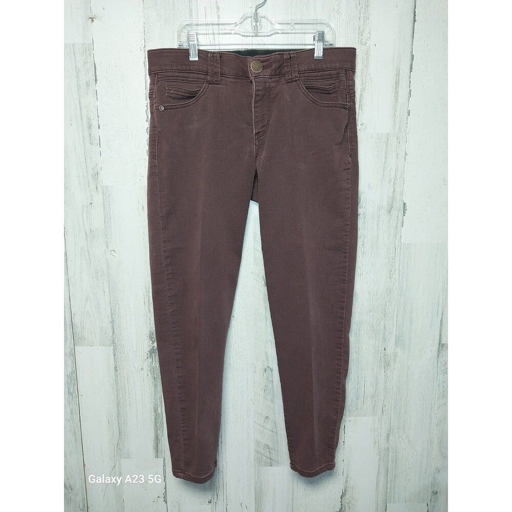 Democracy "Ab" Technology Womens Size 8 Burgundy Skinny Leg Pants